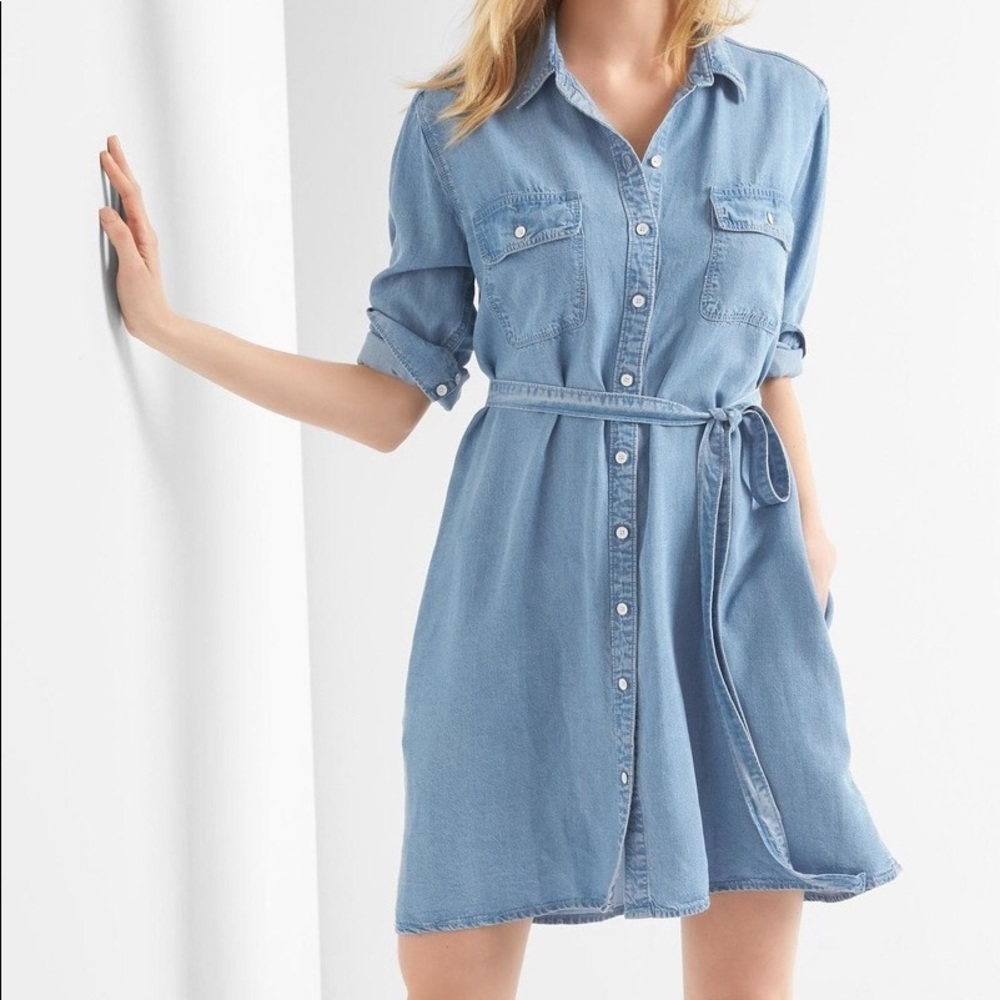 Gap Chambray Shirtdress